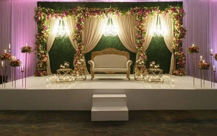 wedding reception stage decor